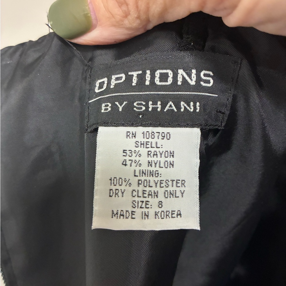 Options vintage Black Patchwork Satin brocade Dre… - image 8